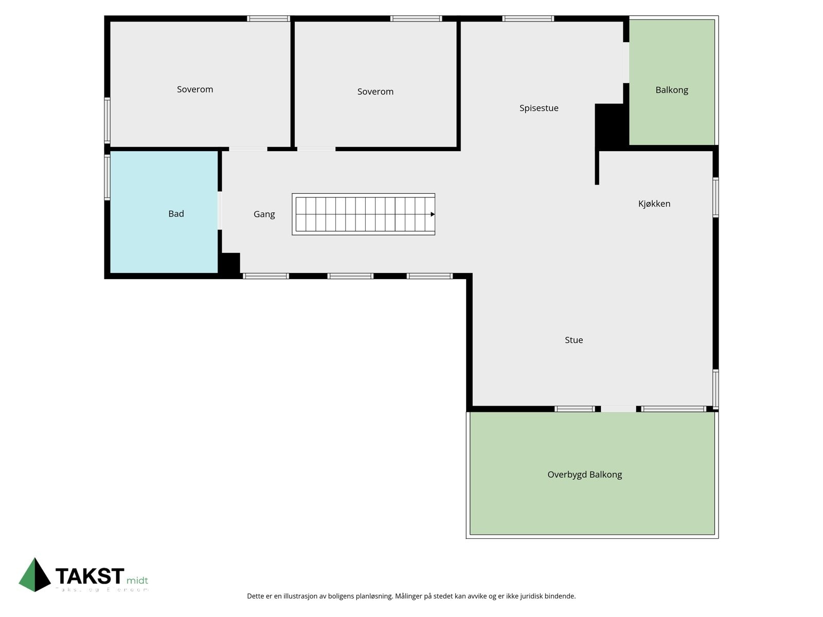 planskisse 2.etg Galleribilde