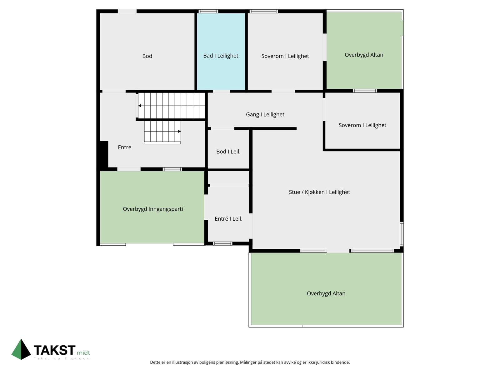 planskisse 1.etg Galleribilde