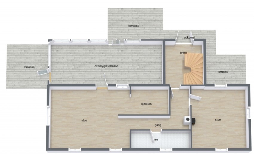 Plantegning 1.etasje Galleribilde
