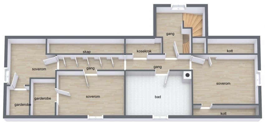 Plantegning loftetasje Galleribilde