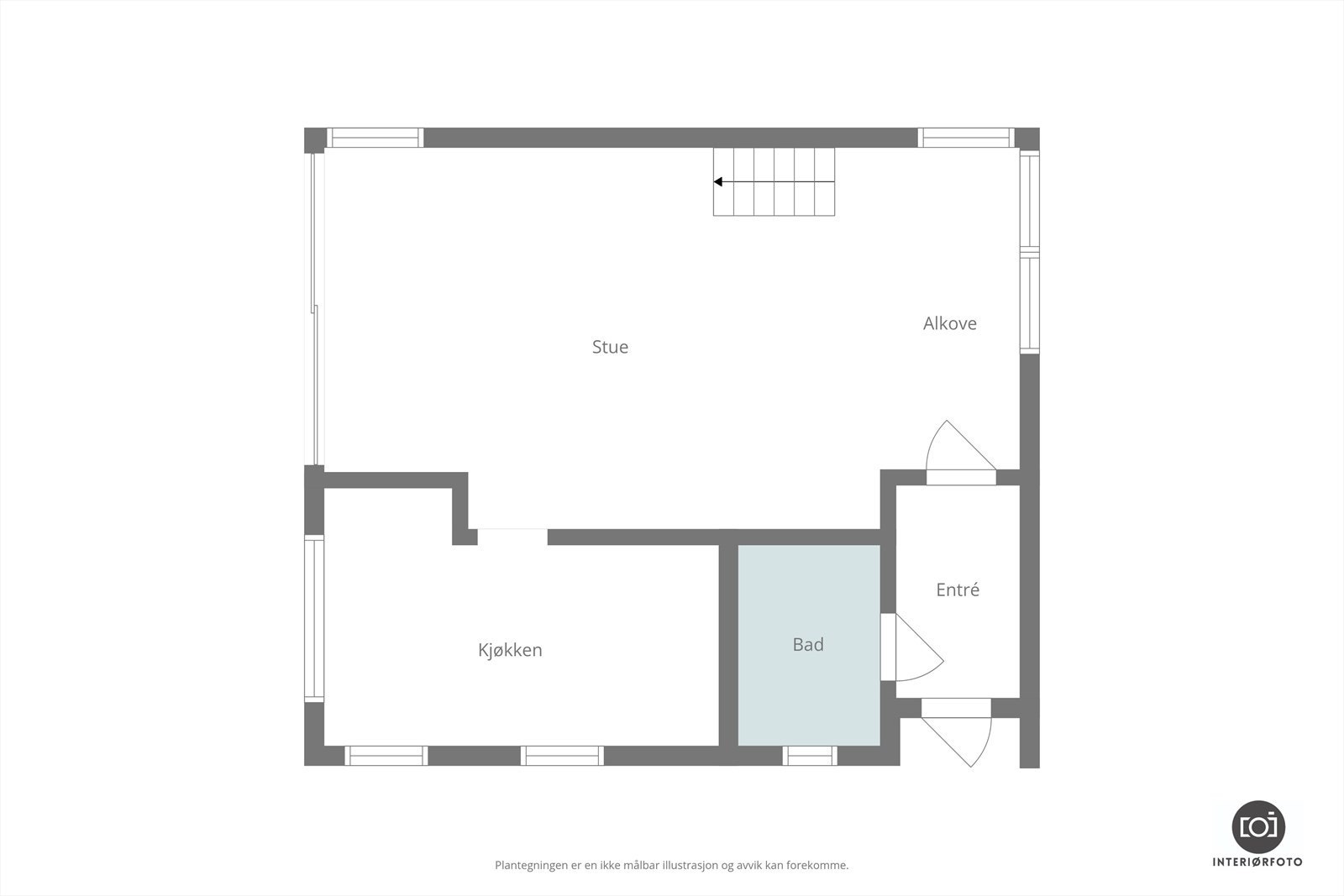 Planskisse 1. etasje Galleribilde