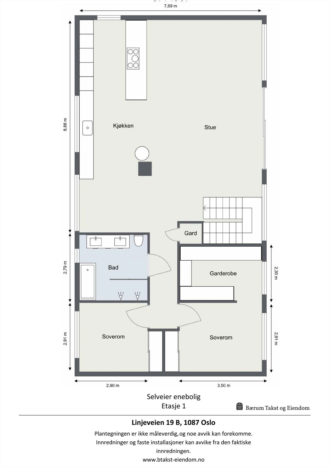 Plantegning 1. etasje. Galleribilde