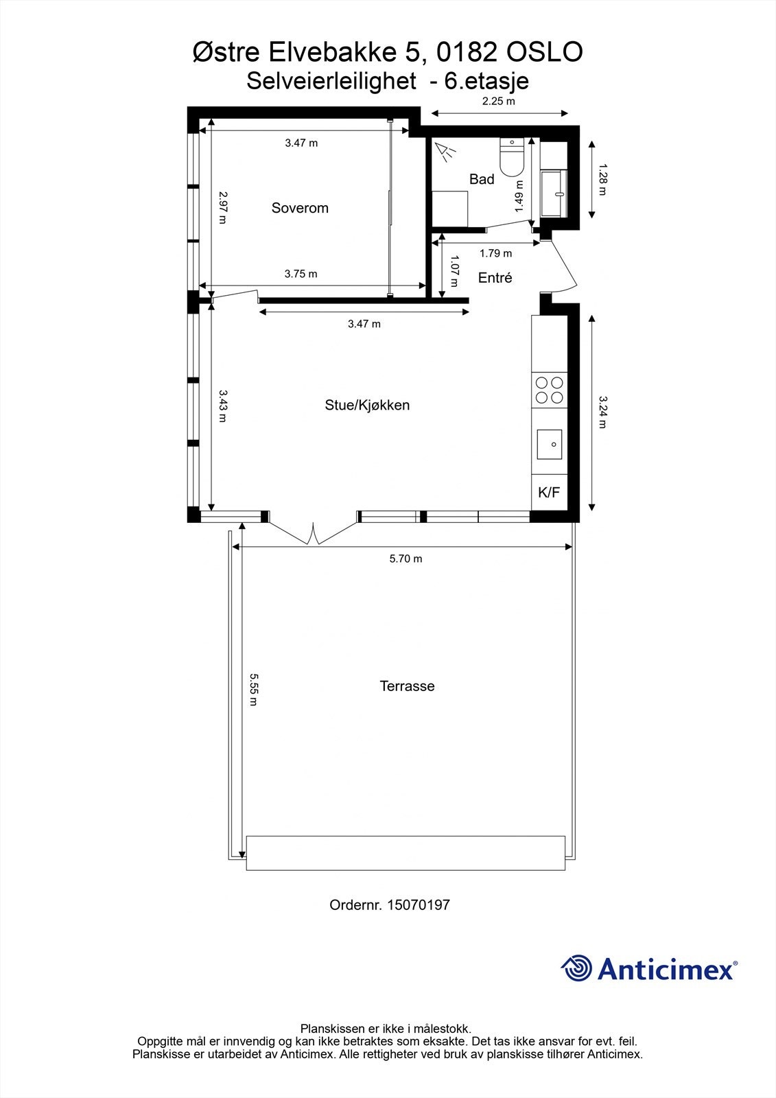 Plantegning 6. etasje. Galleribilde
