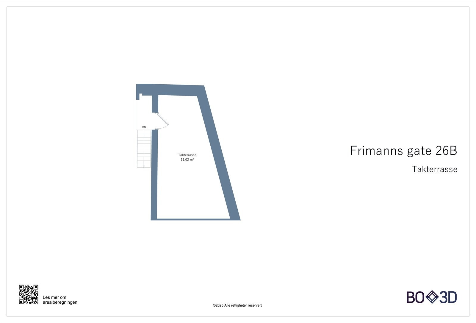 Plantegning - Takterrasse. Galleribilde