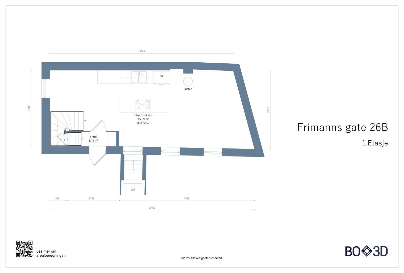 Plantegning -1. etasje. Galleribilde