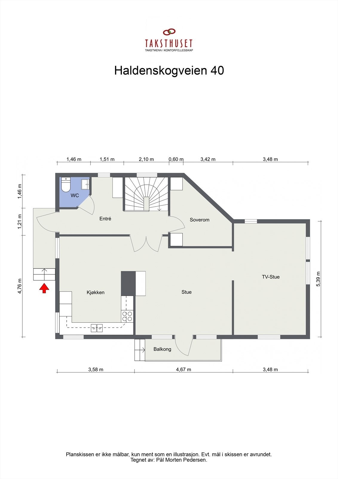 Planløsning hovedetasje Galleribilde