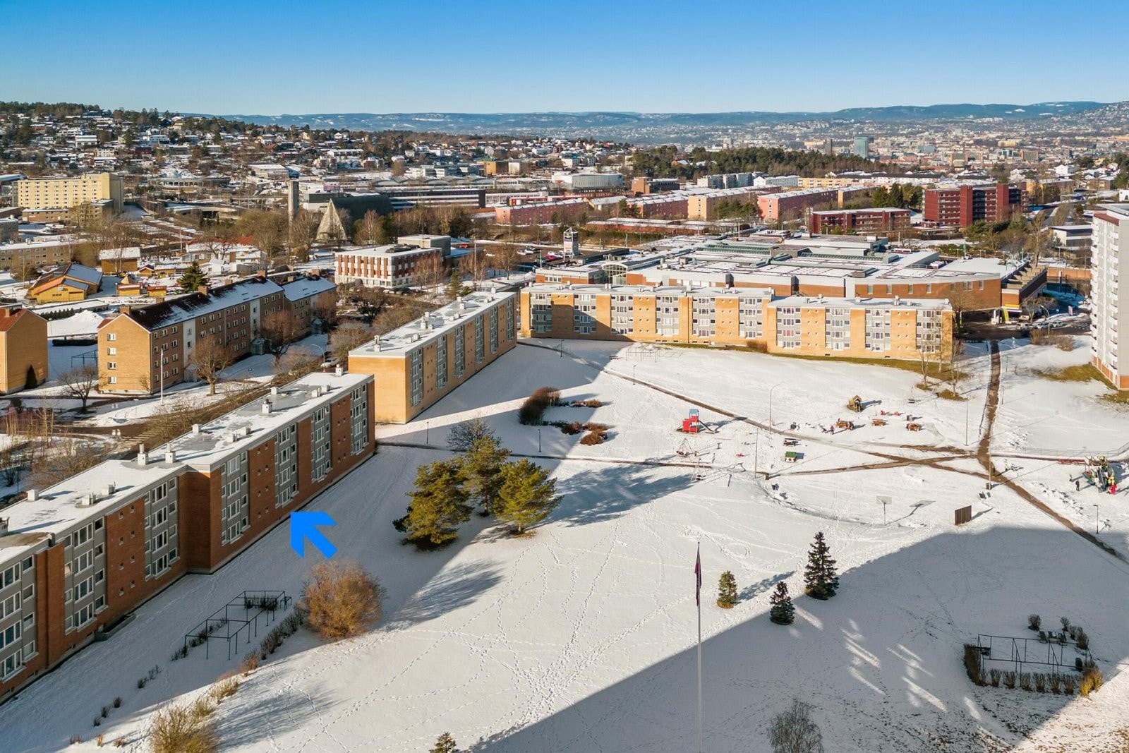 Manglerudvangen Borettslag fra Luften. Galleribilde