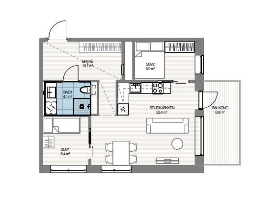 Planløsning SV3-0208 Galleribilde