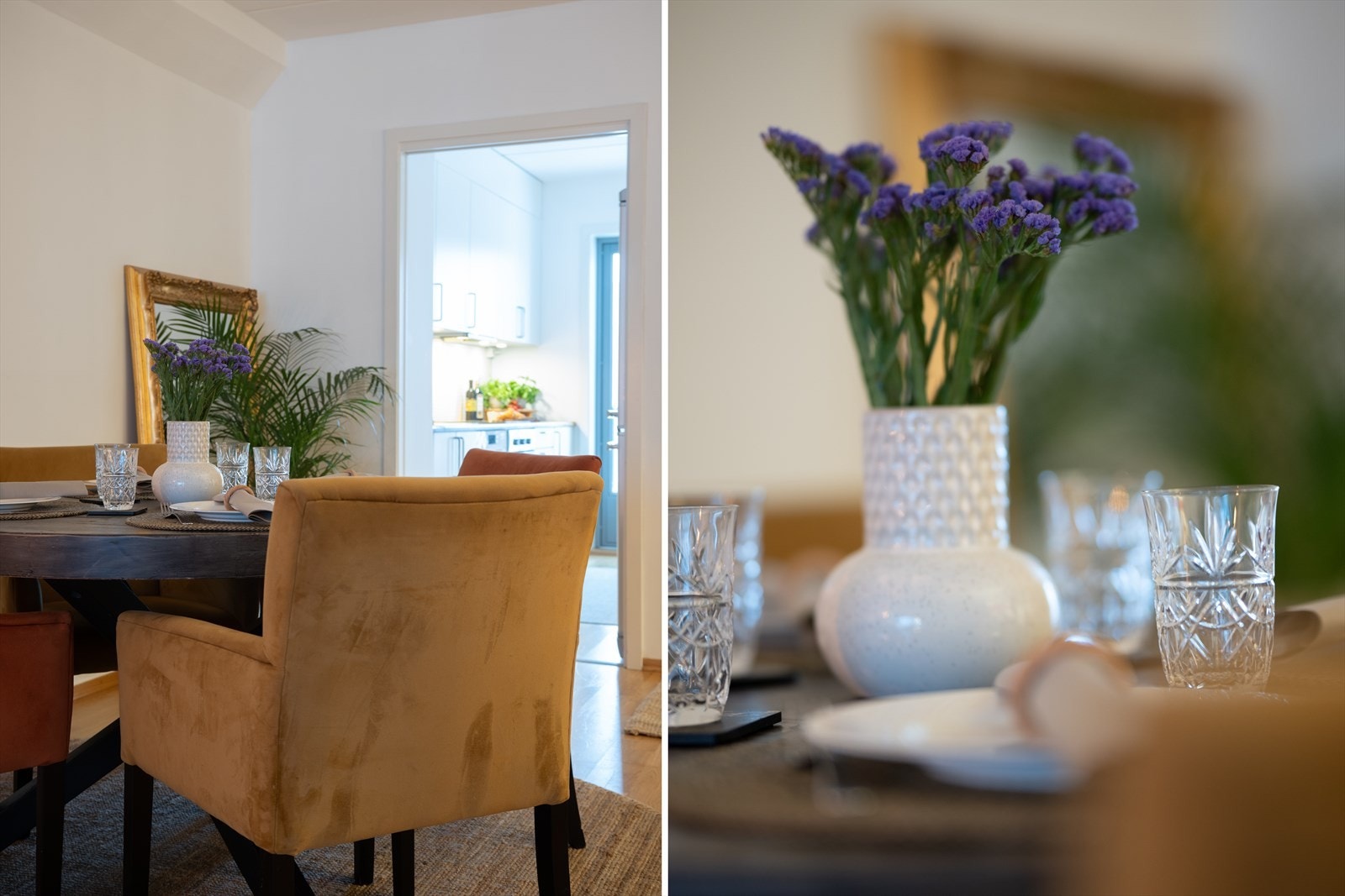 Parkettgulv og lyse flater gir et moderne og tidløst uttrykk. Galleribilde