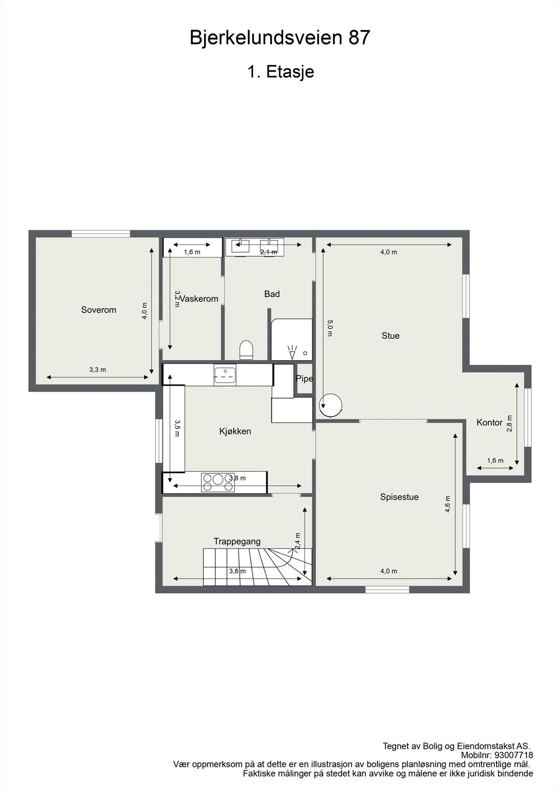 Plantegning 1. Etasje Galleribilde