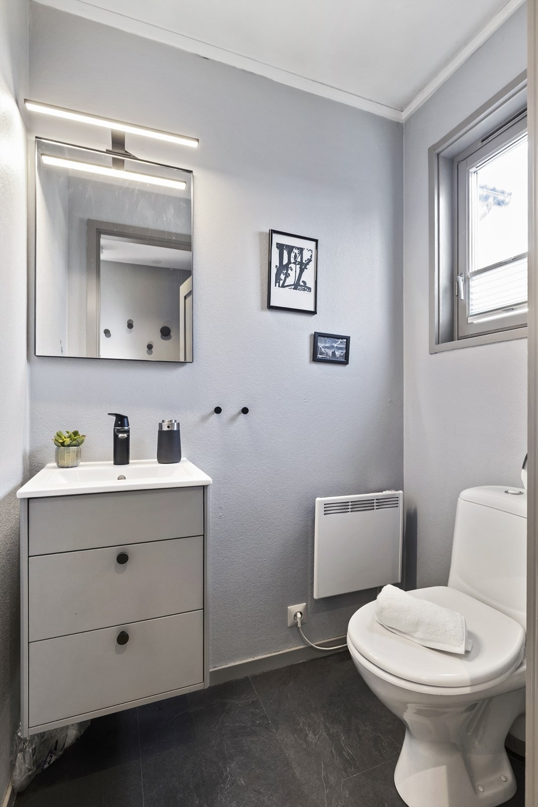 Praktisk toalettrom i første etasje, lett tilgjengelig fra entréen. Galleribilde