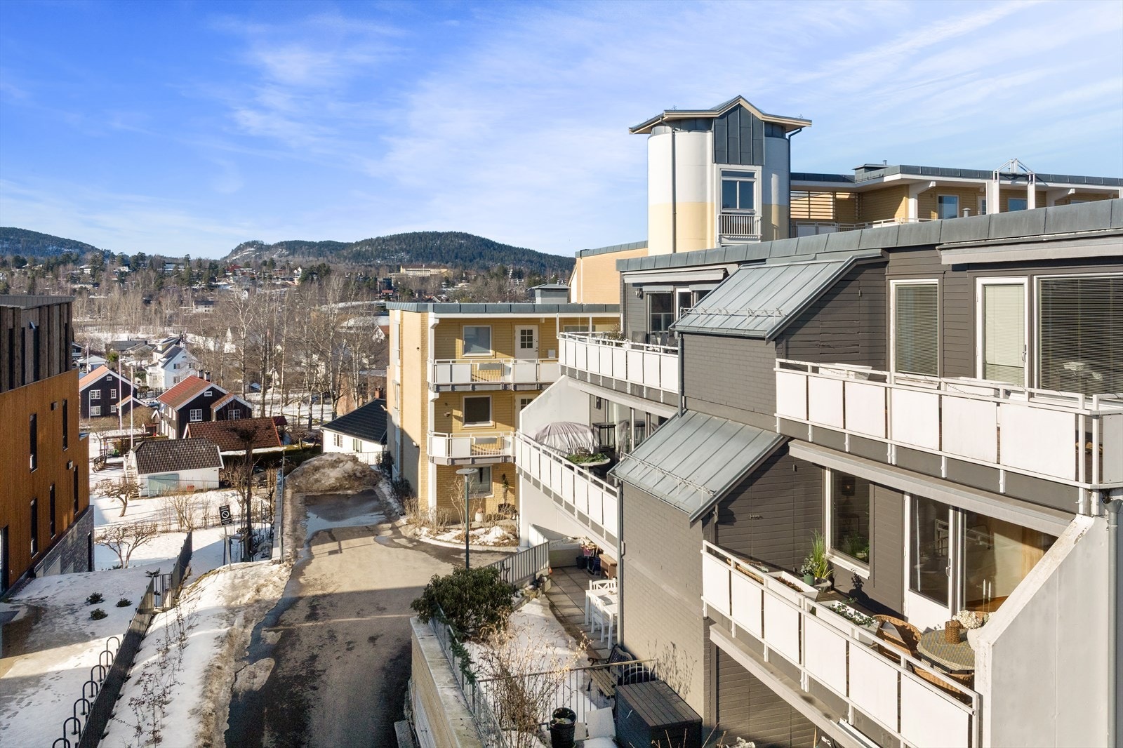 Leiligheten ligger høyt og fritt Galleribilde