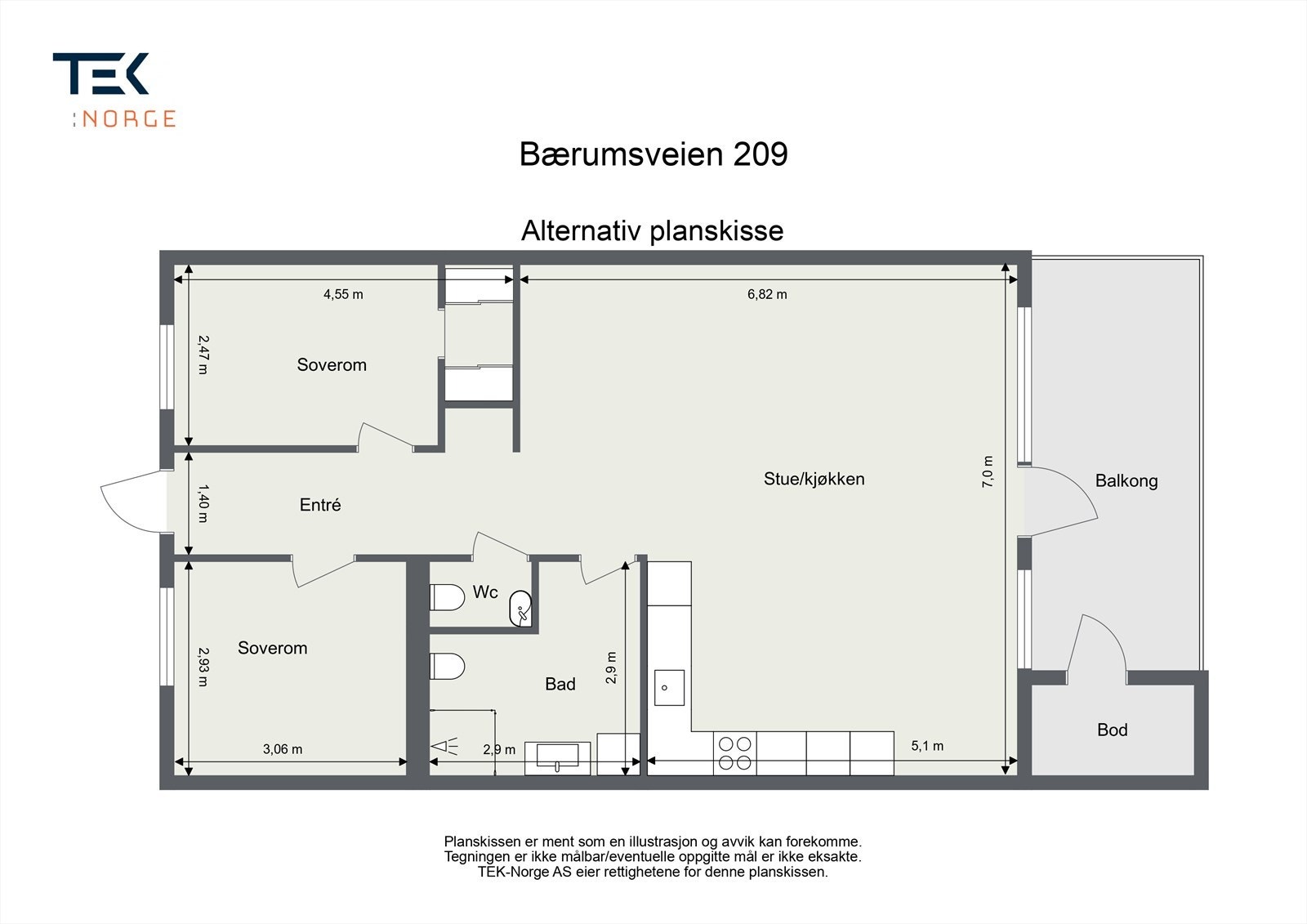 Alternativ plantegning Galleribilde