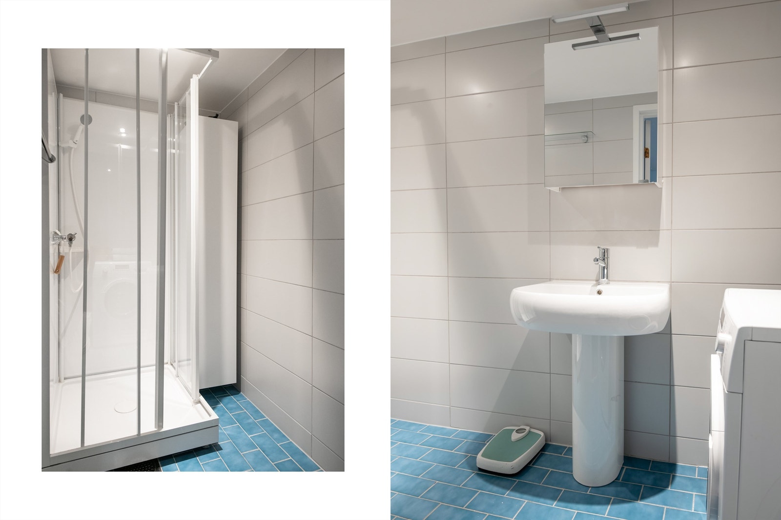 Badet i underetasjen ble oppgradert i 2018 og har dusjkabinett og opplegg for vaskemaskin. Galleribilde