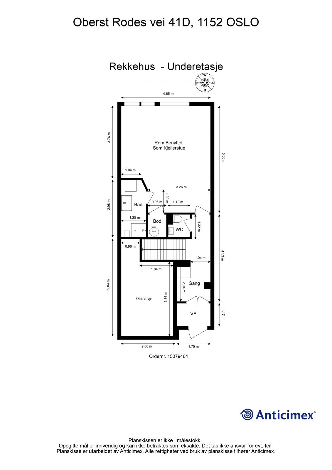 Underetasjen er praktisk innredet med entré, toalettrom, bad, bod og et innredet rom. Galleribilde