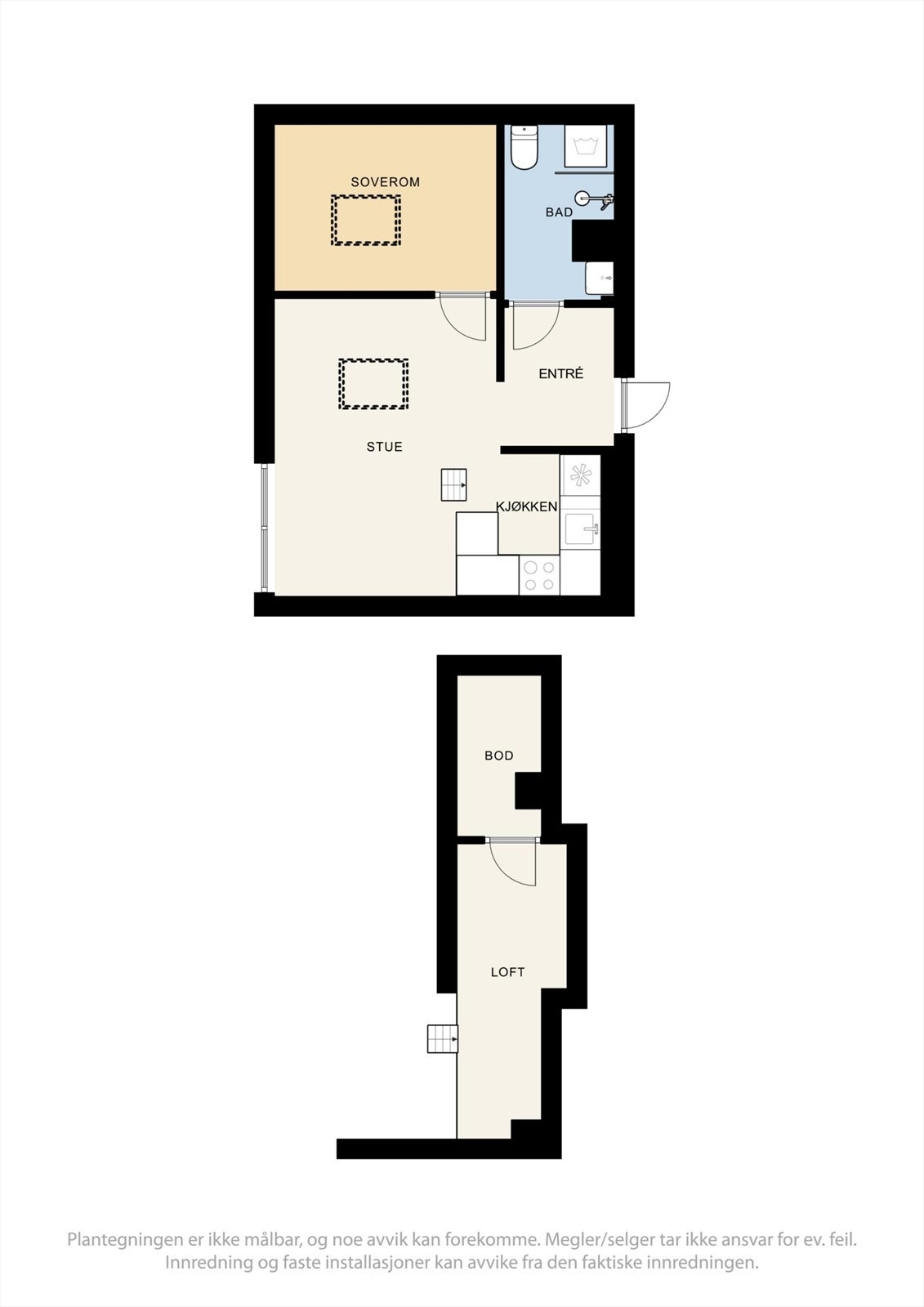 Plantegning med hems. Galleribilde