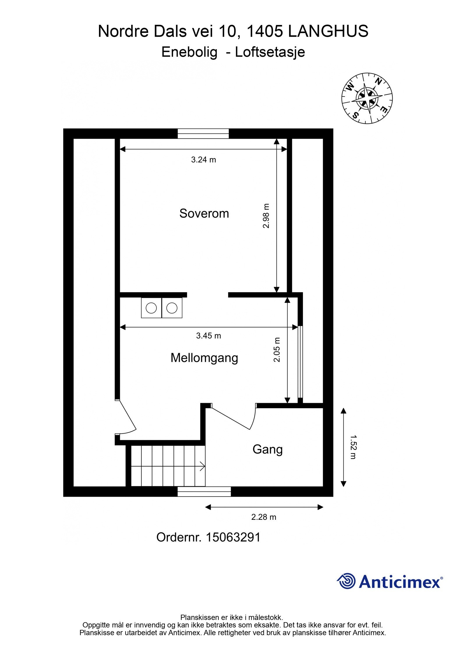 Plantegning - Loftsetasje Galleribilde