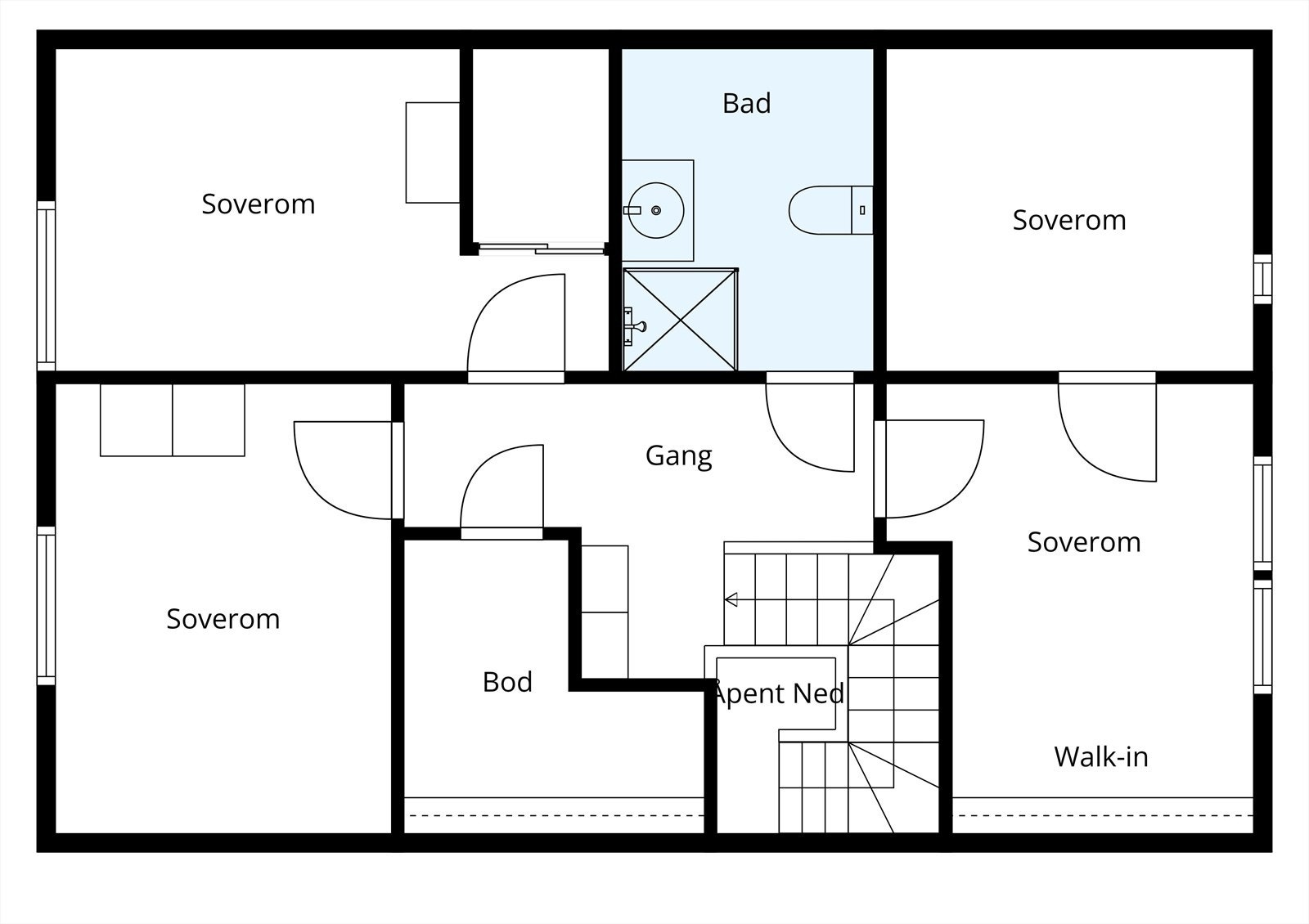 Plantegning 2. etasje. Galleribilde