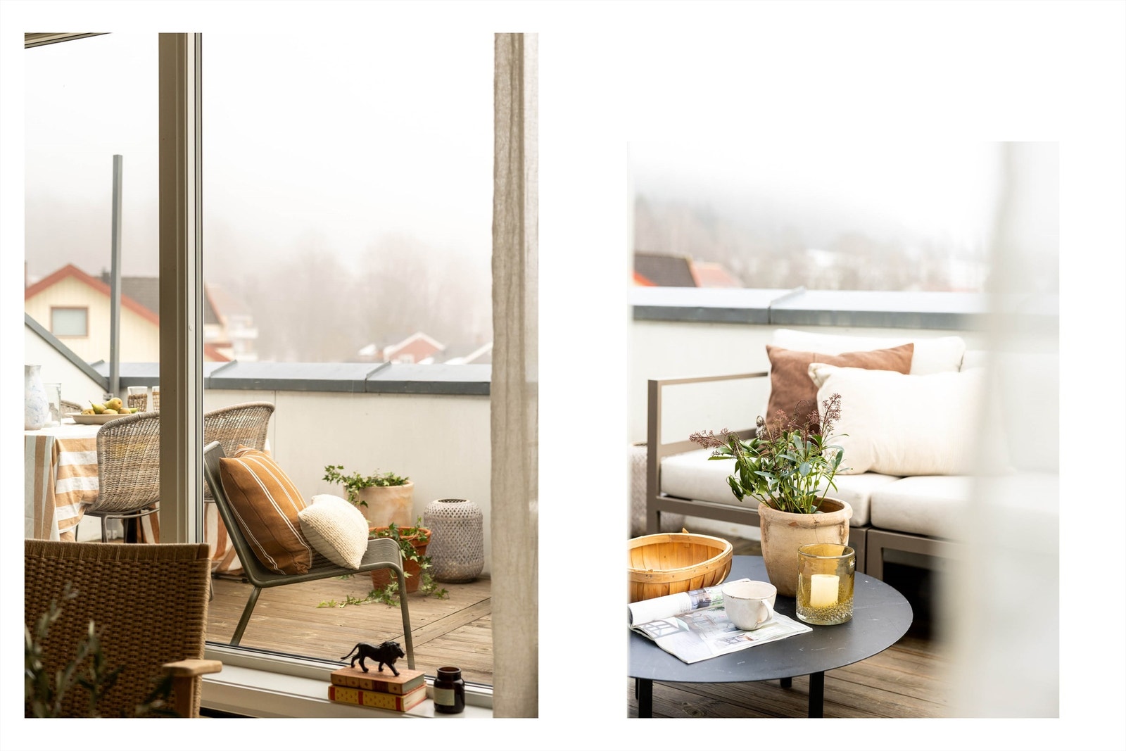 Balkongen oppleves som en forlengelse av stuen Galleribilde