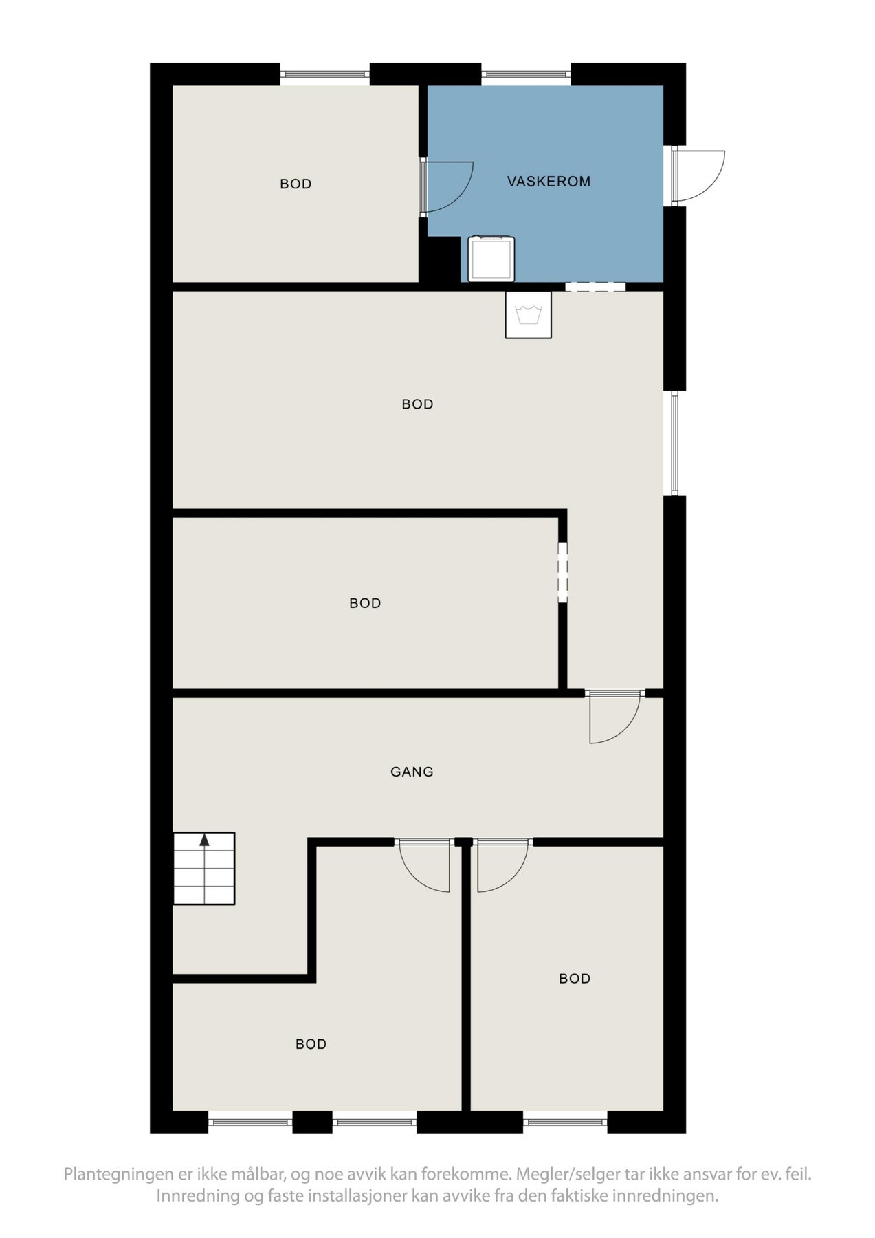 Planskisse kjeller. Galleribilde