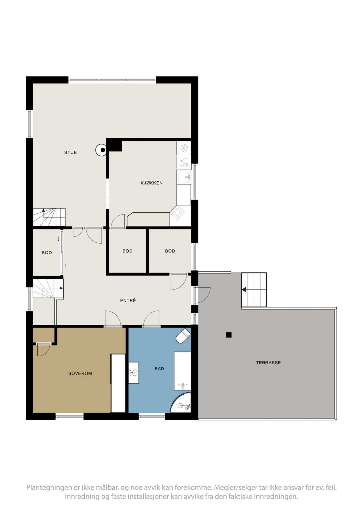 Planskisse hovedetasje. Galleribilde