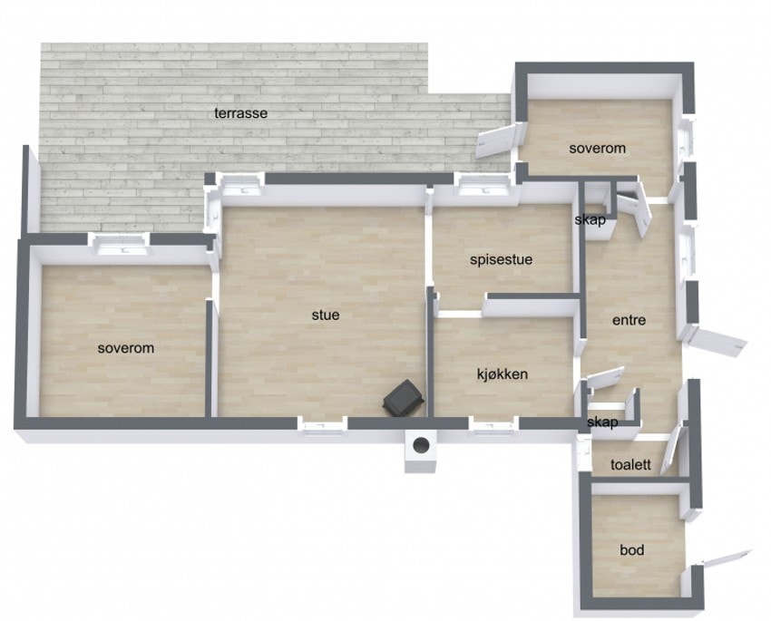 Plantegning Galleribilde