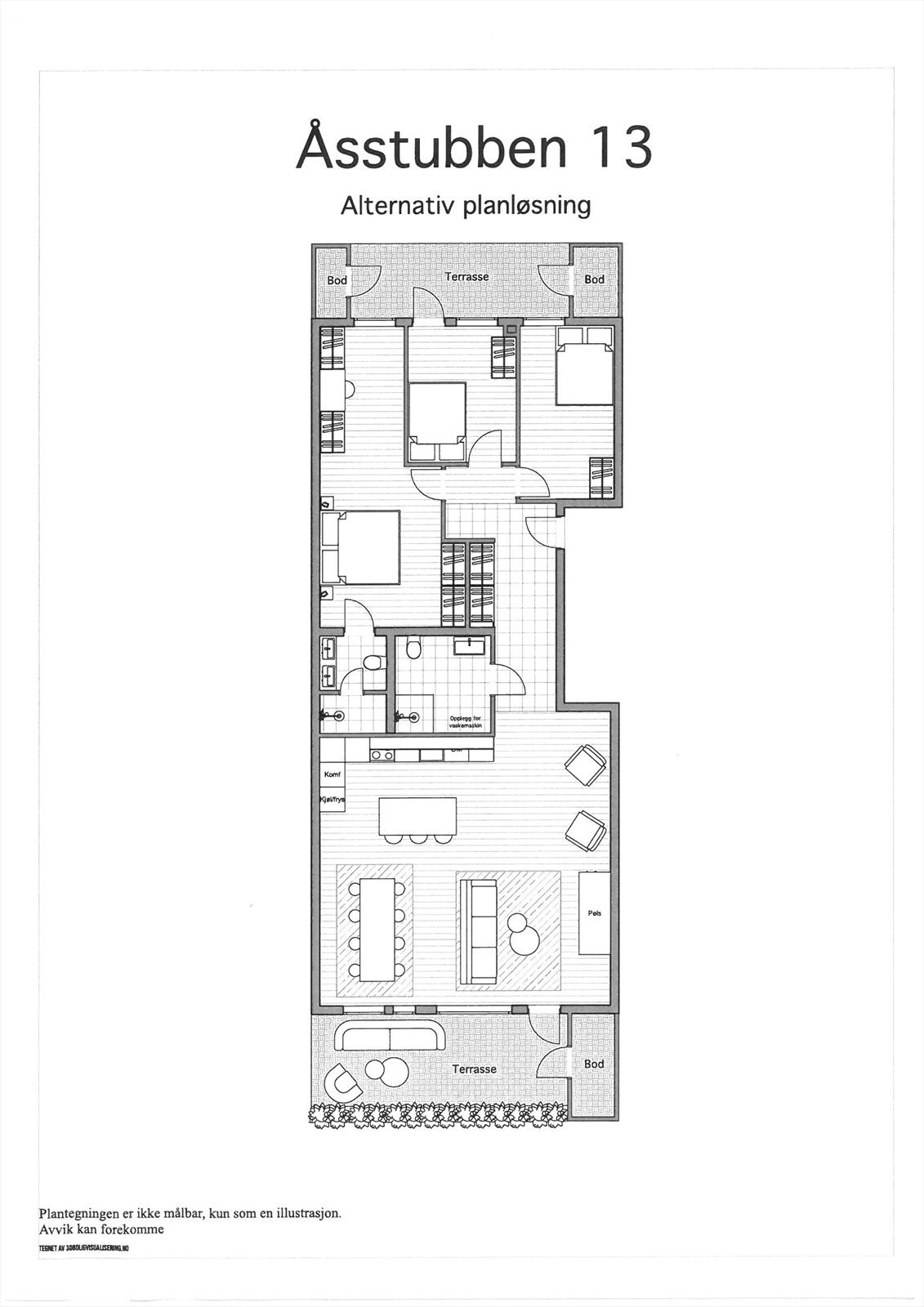 Alternativ planløsning Galleribilde