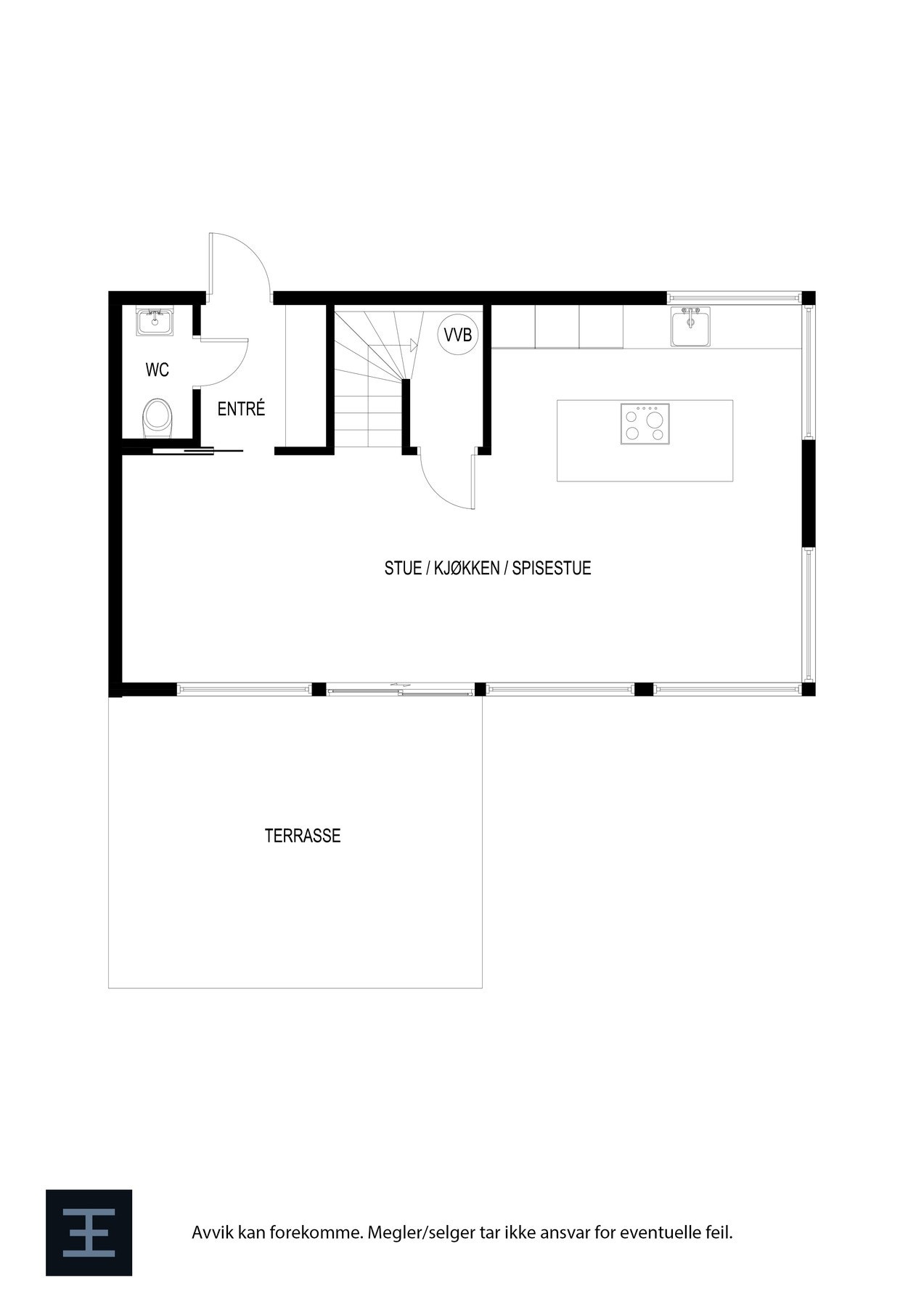 Plantegning - 1. etasje. Galleribilde