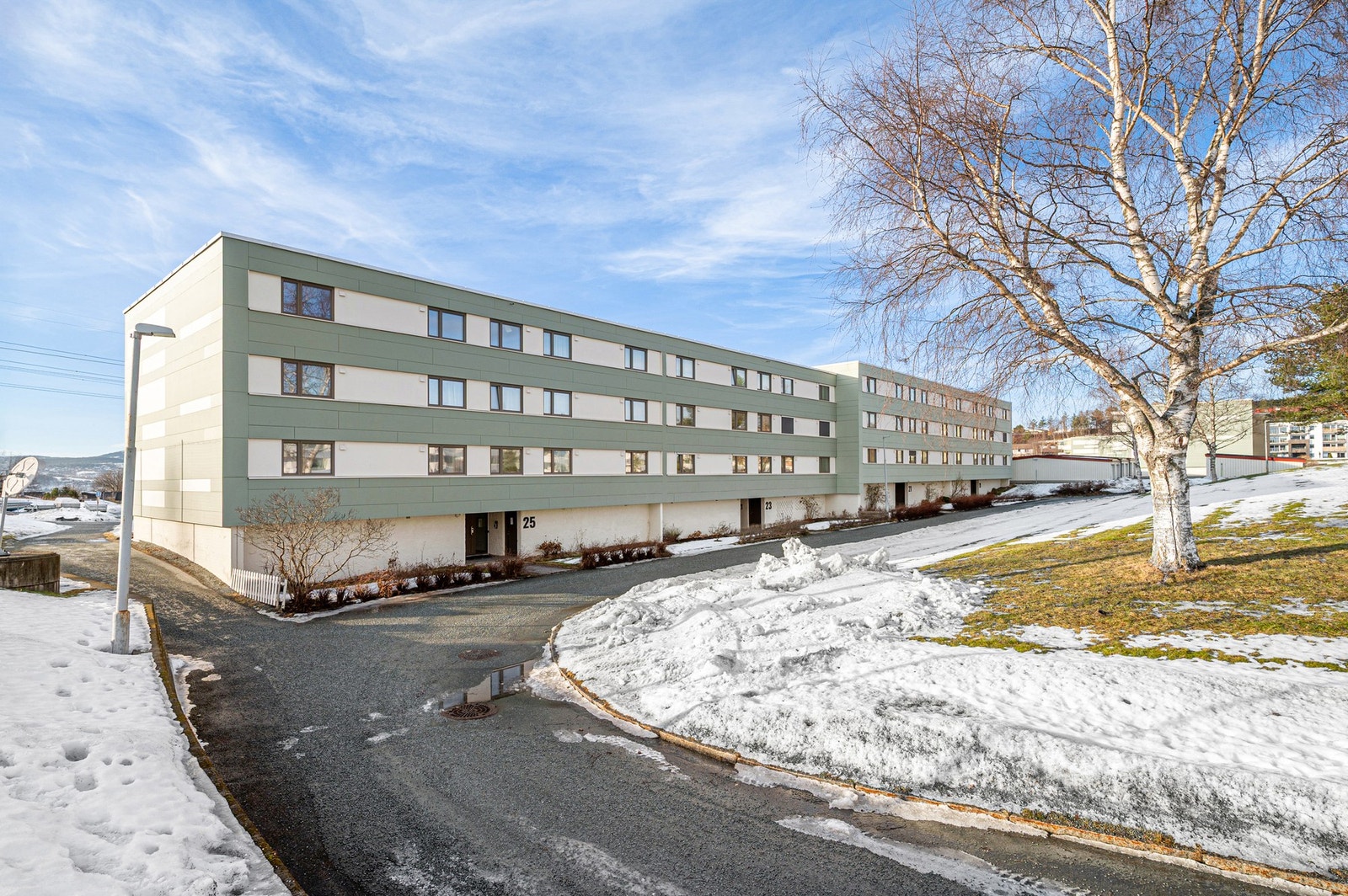 Borettslaget ble totalrenovert i perioden 2019-2022. Galleribilde