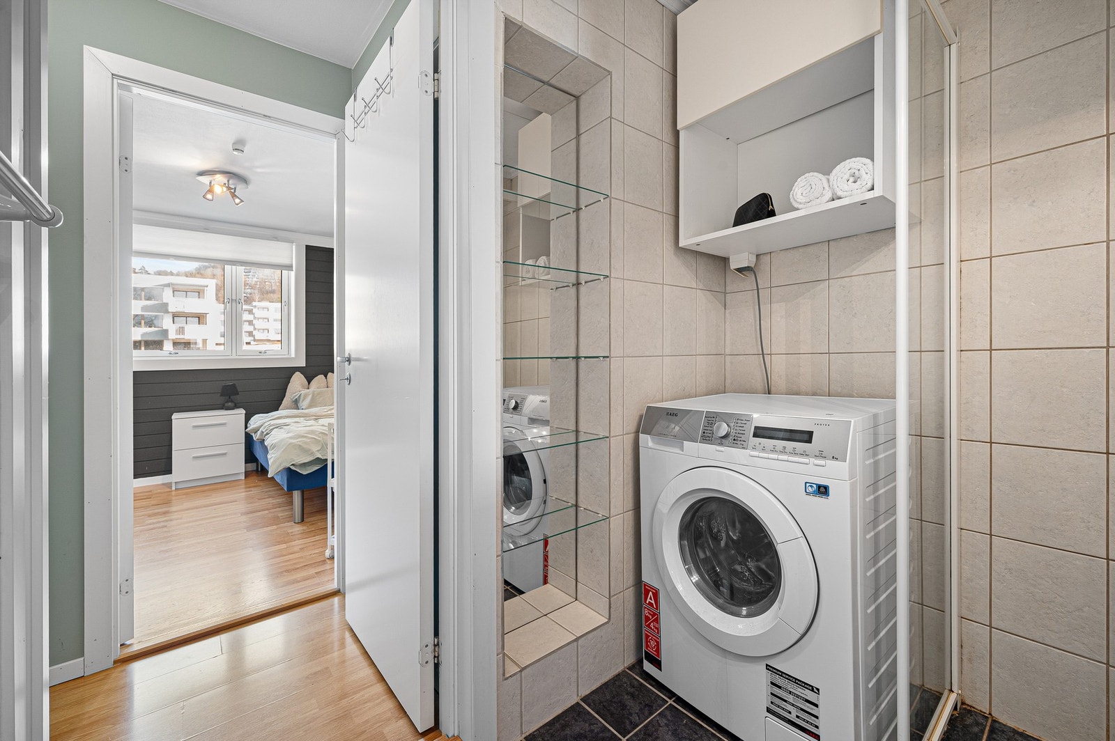 Badet har også opplegg til vaskemaskin. Galleribilde