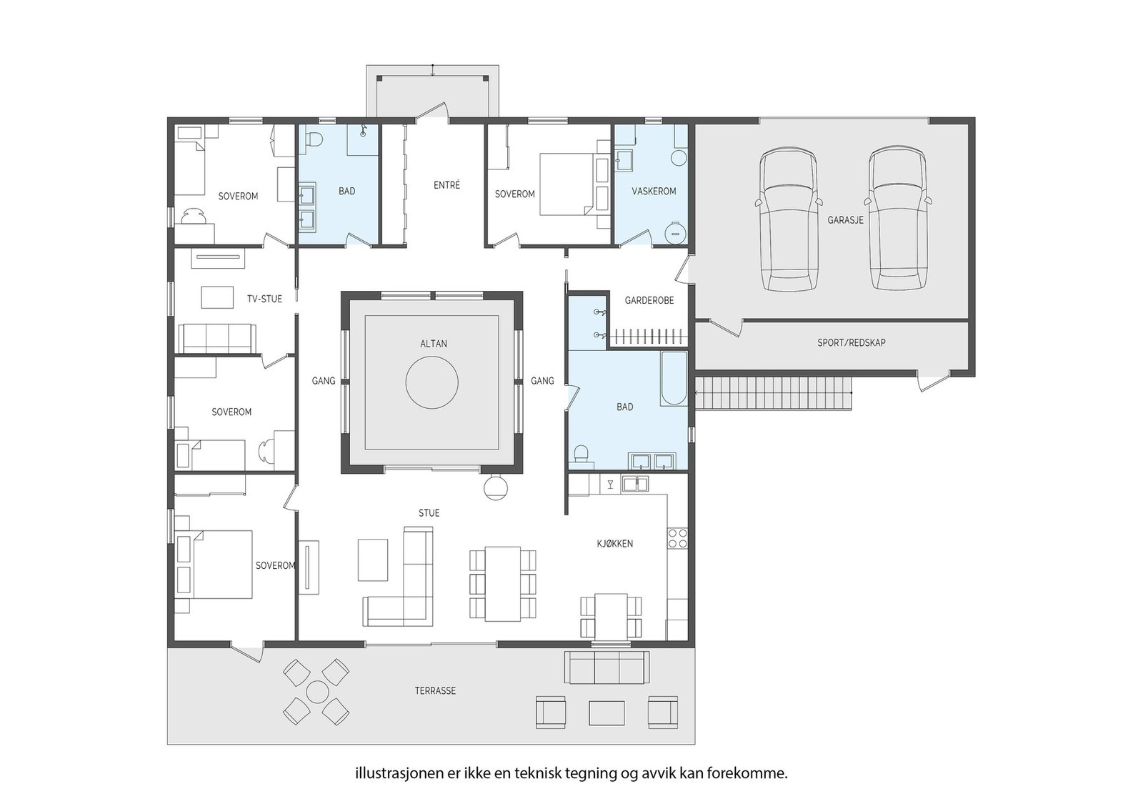 Spennende bolig med alt på 1 plan Galleribilde