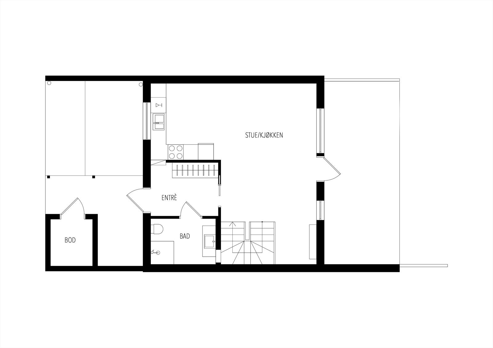 Plantegning 1.Etasje. Galleribilde