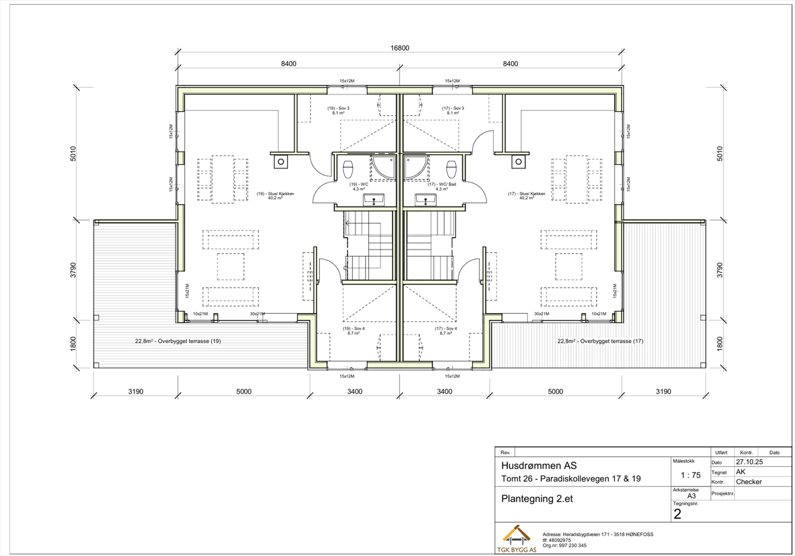 Plantegning av 2.etasje. Galleribilde