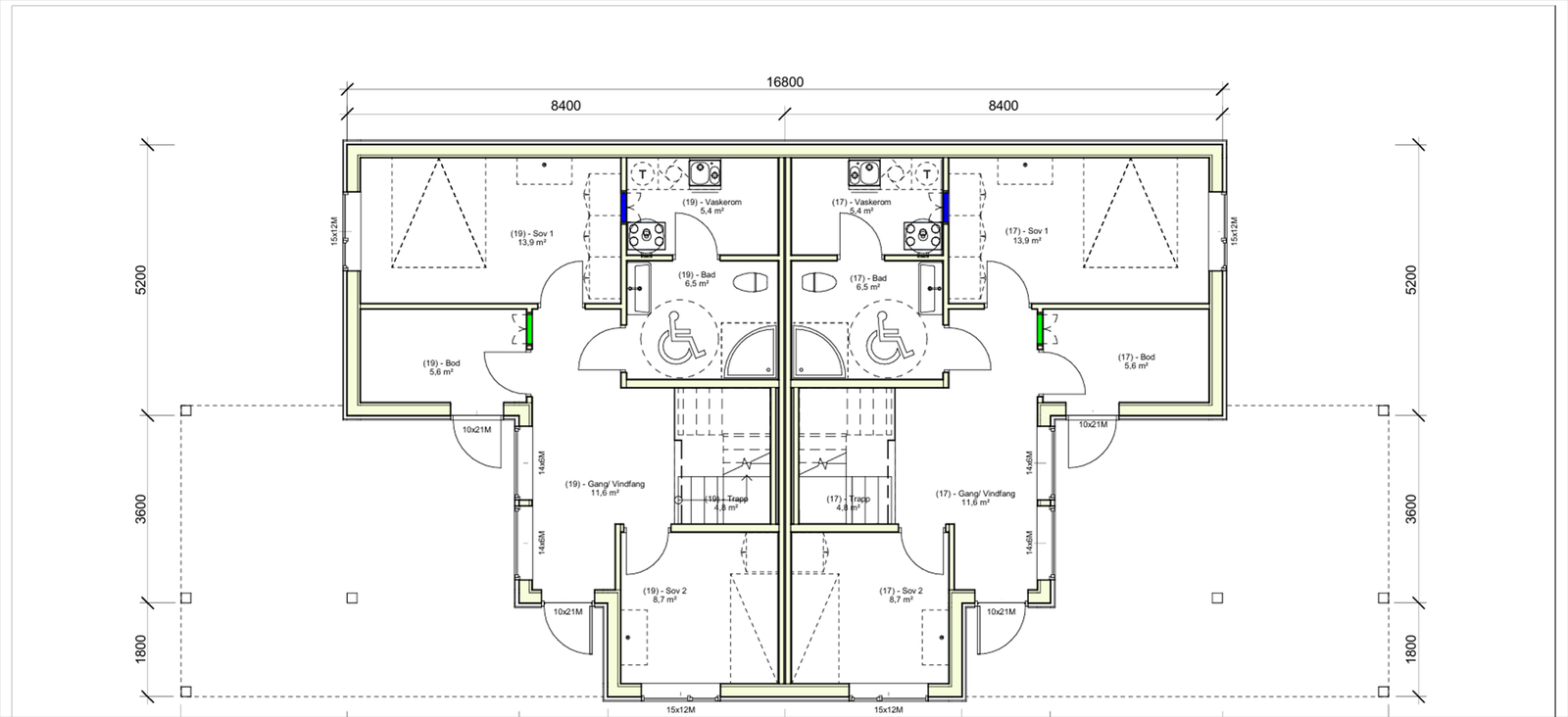 Plantegning av førsteetasje. Galleribilde