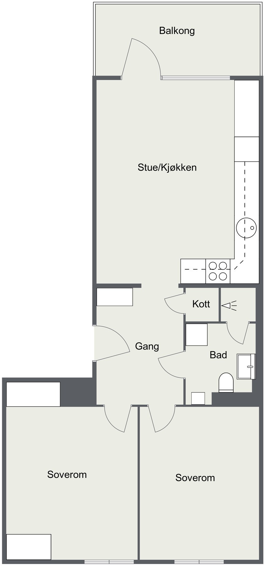 Alternativ plantegning. Galleribilde