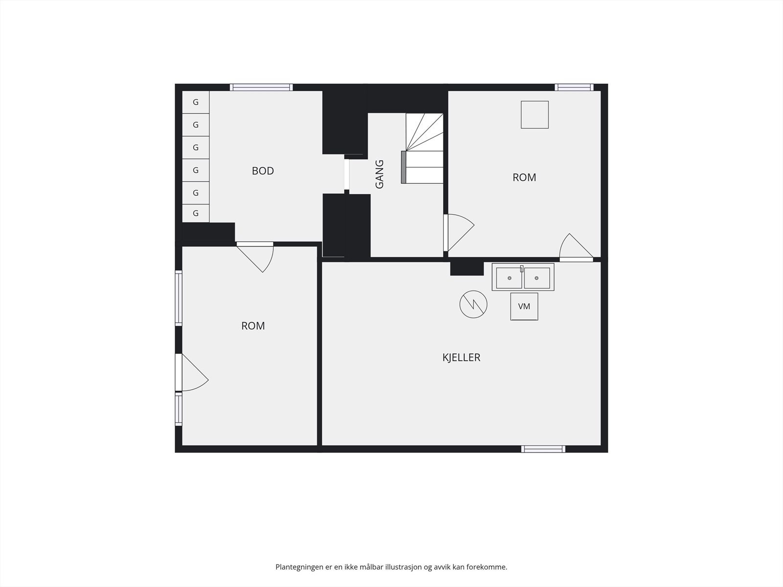 Plantegning kjeller Galleribilde