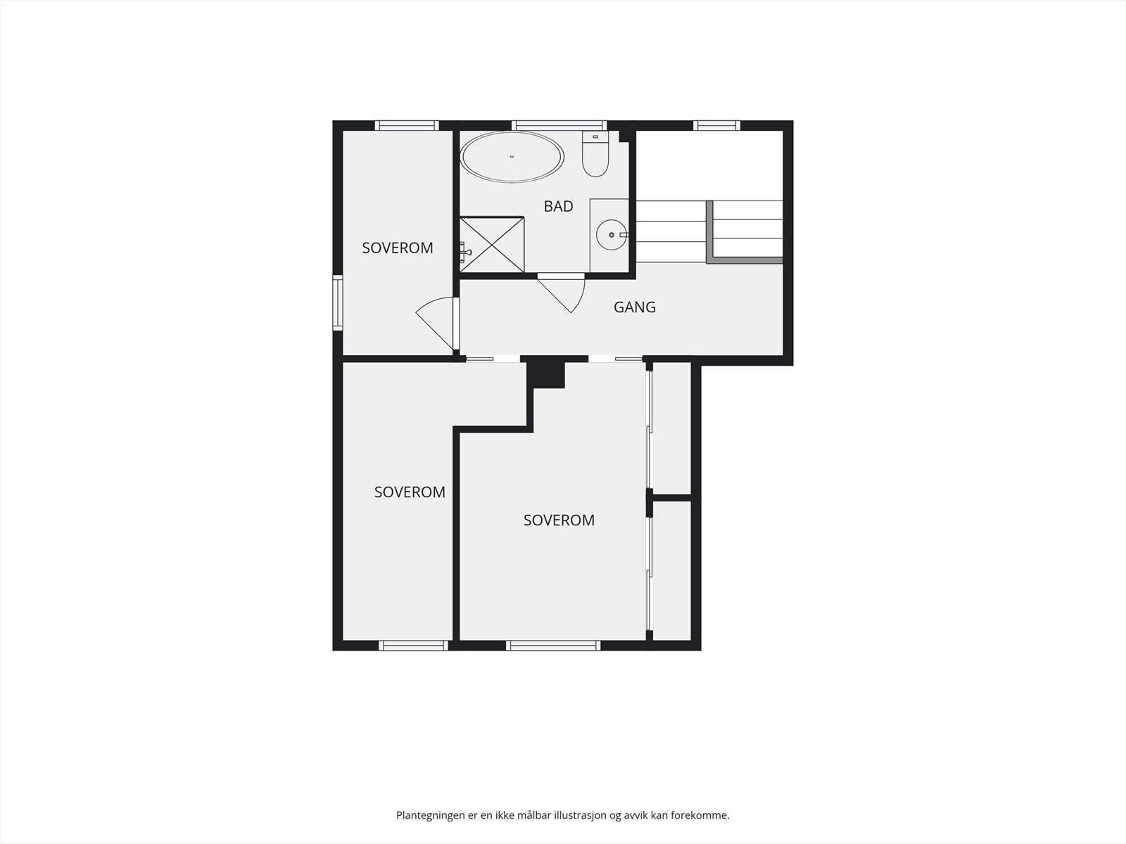 Plantegning 2. etasje Galleribilde