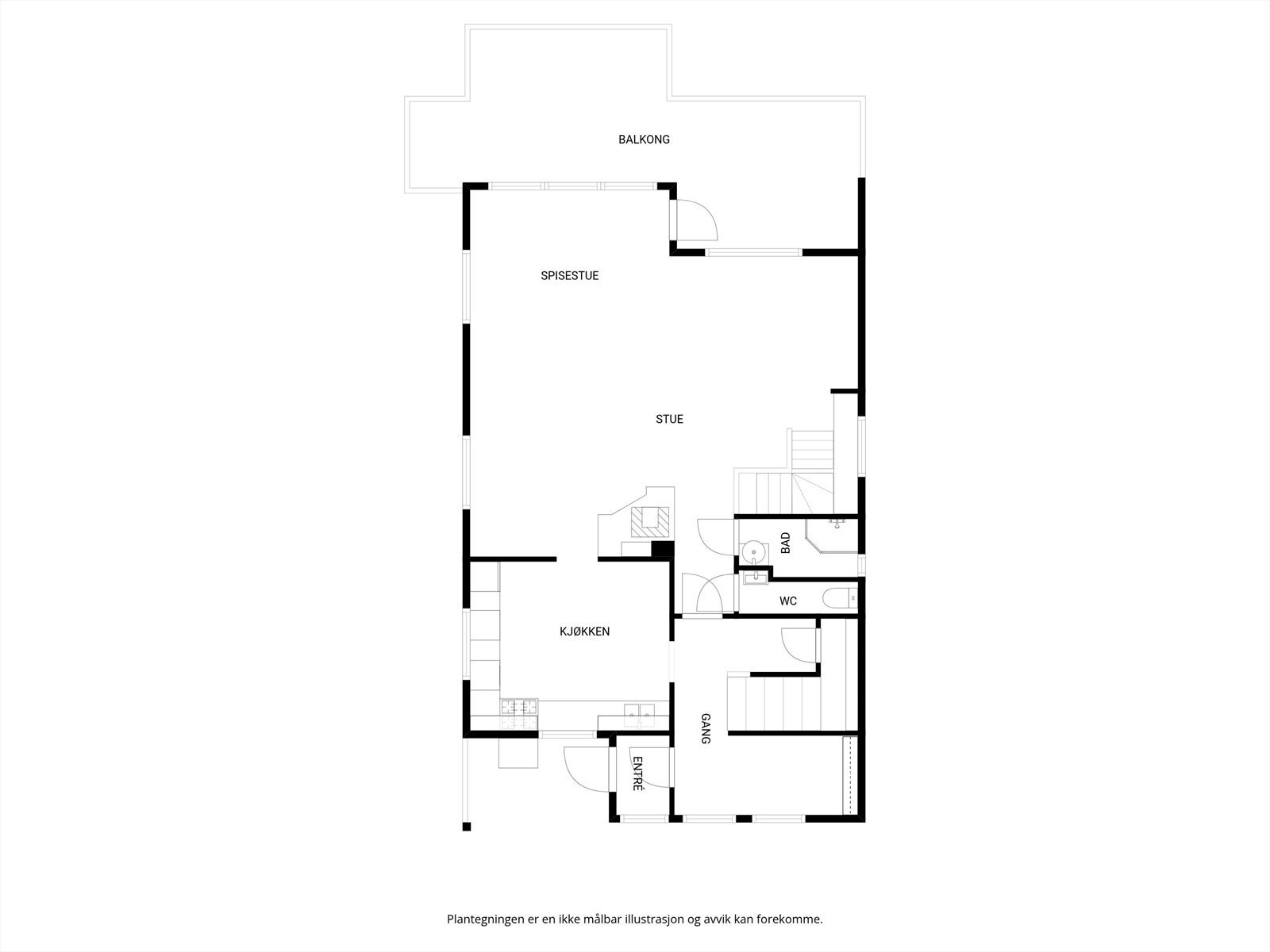 Plantegning 1. etasje Galleribilde