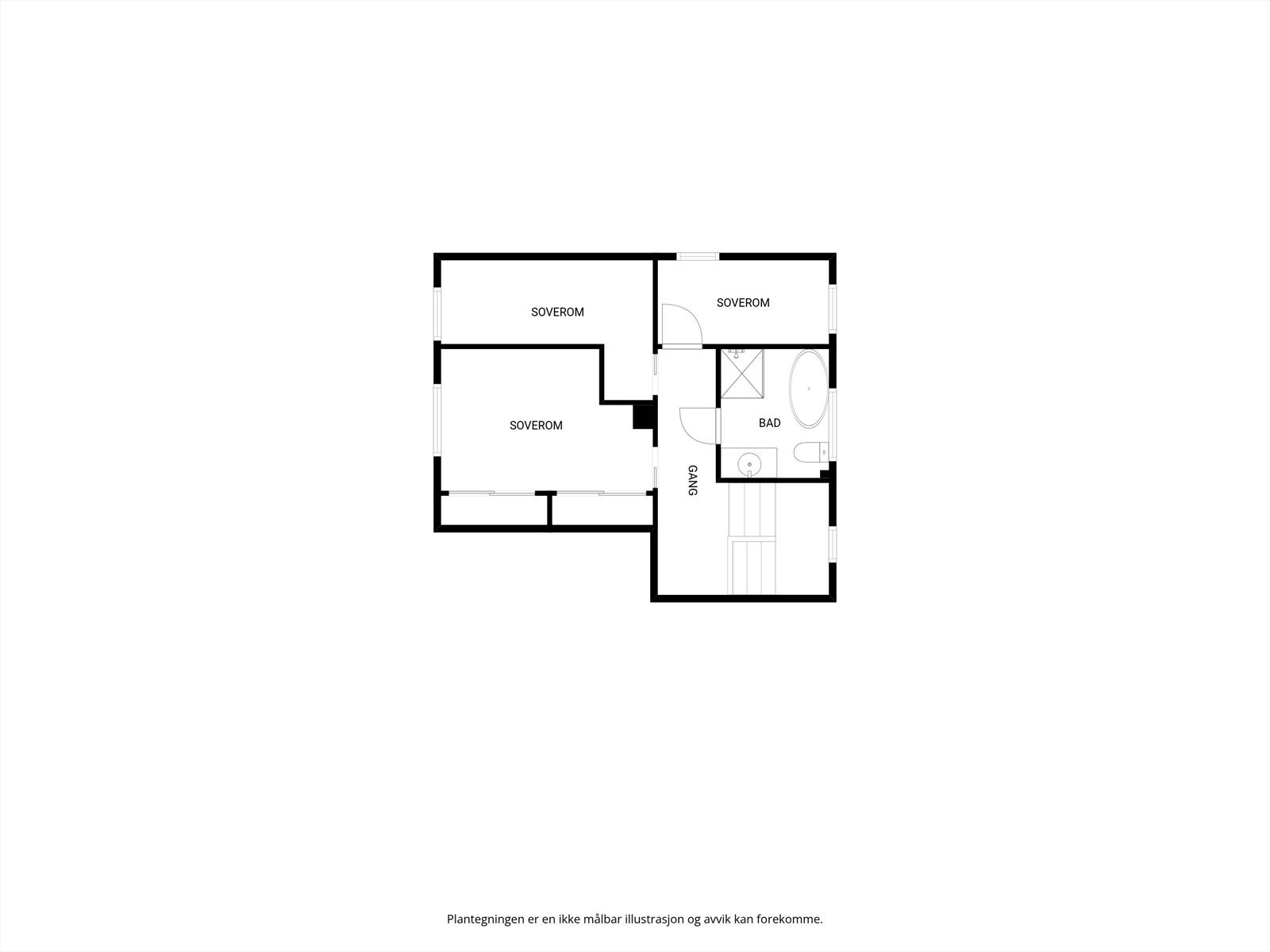 Plantegning 2. etasje Galleribilde