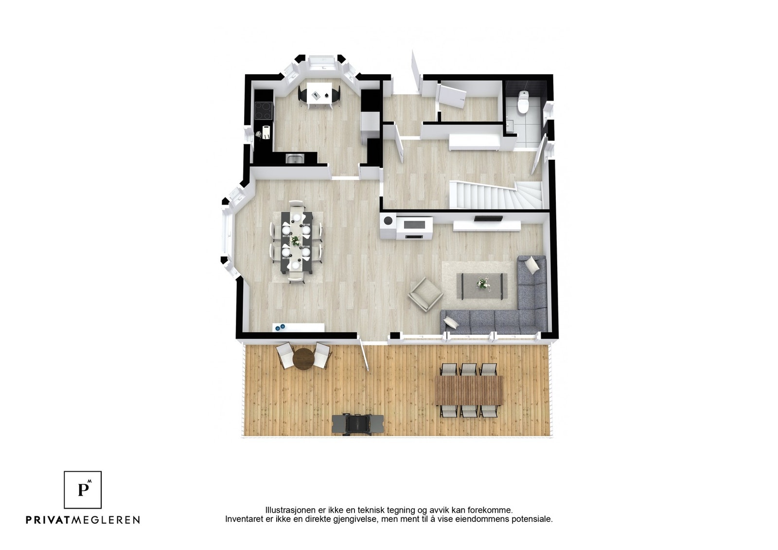Plantegning 1. etasje Galleribilde