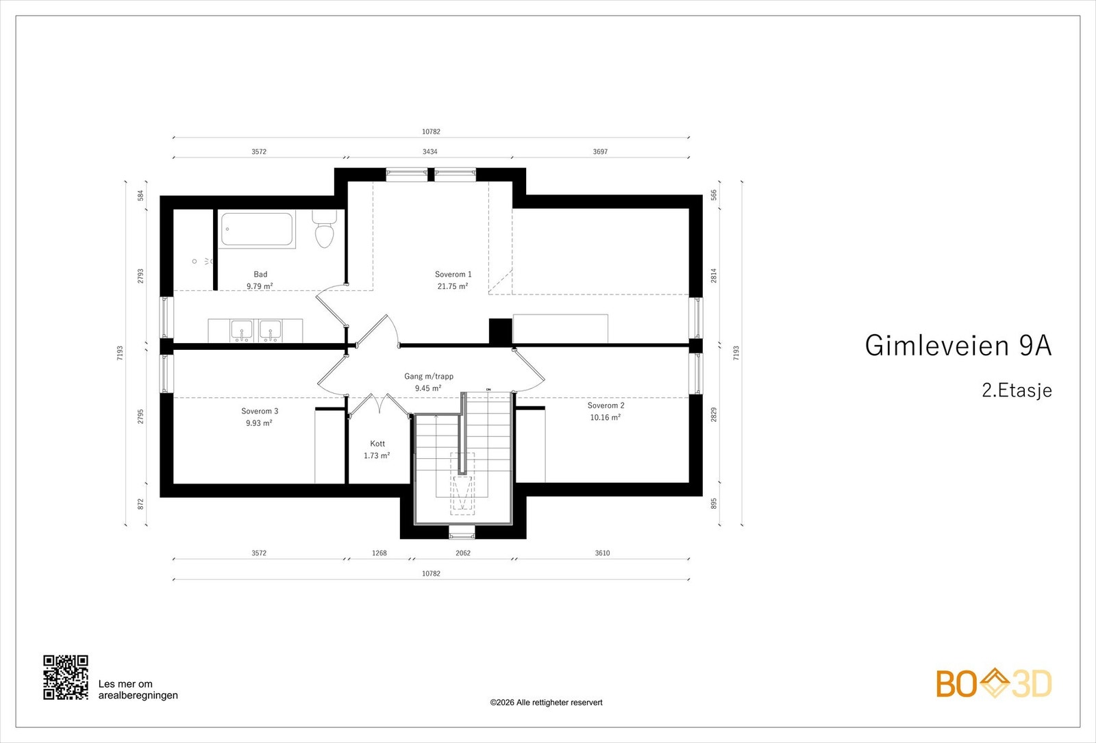 Plantegning - 2. etasje. Galleribilde