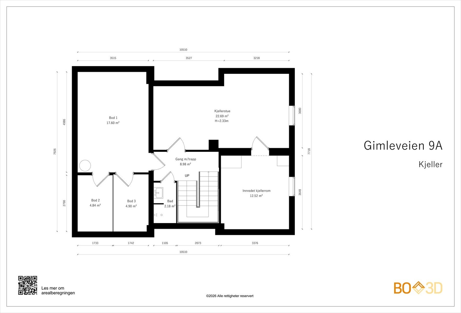 Plantegning - Underetasje. Galleribilde