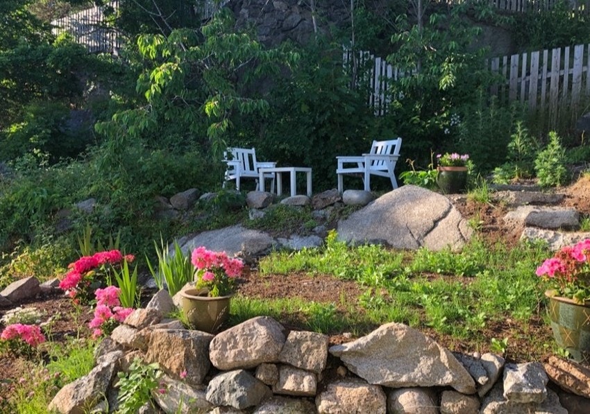 Bilde av hagen tatt av selger. Galleribilde