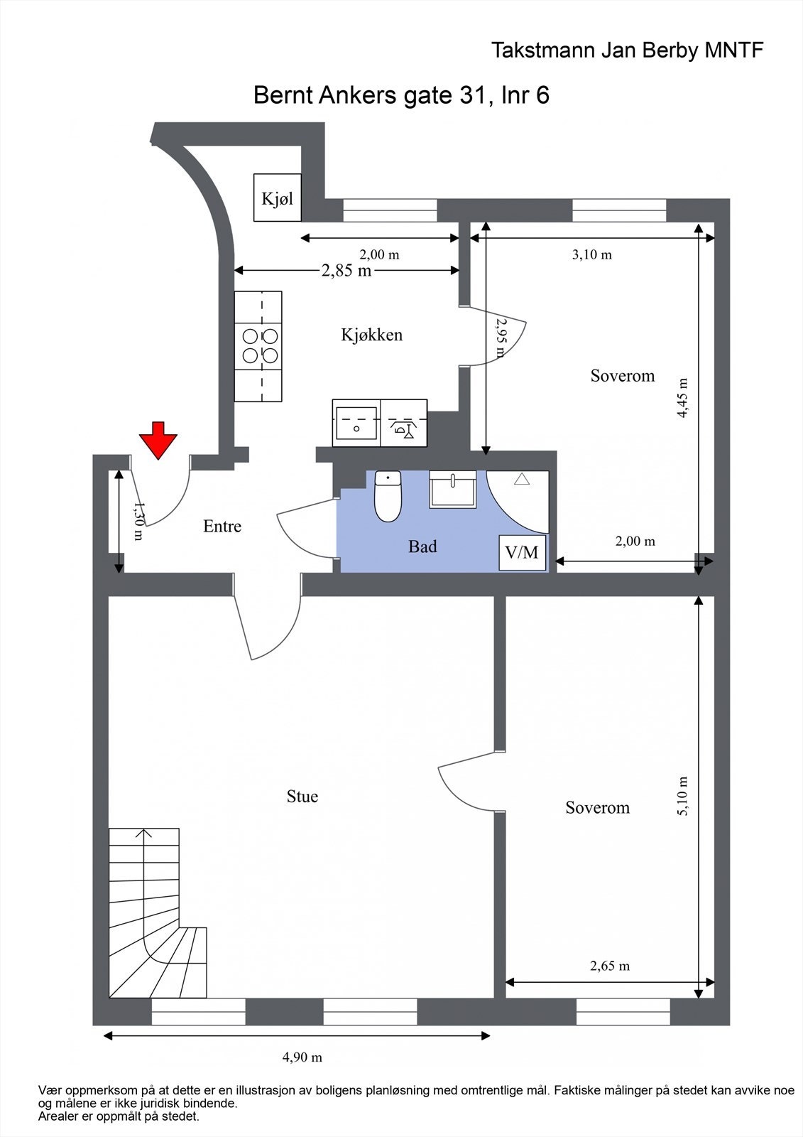 Plantegning 4. etasje. Galleribilde