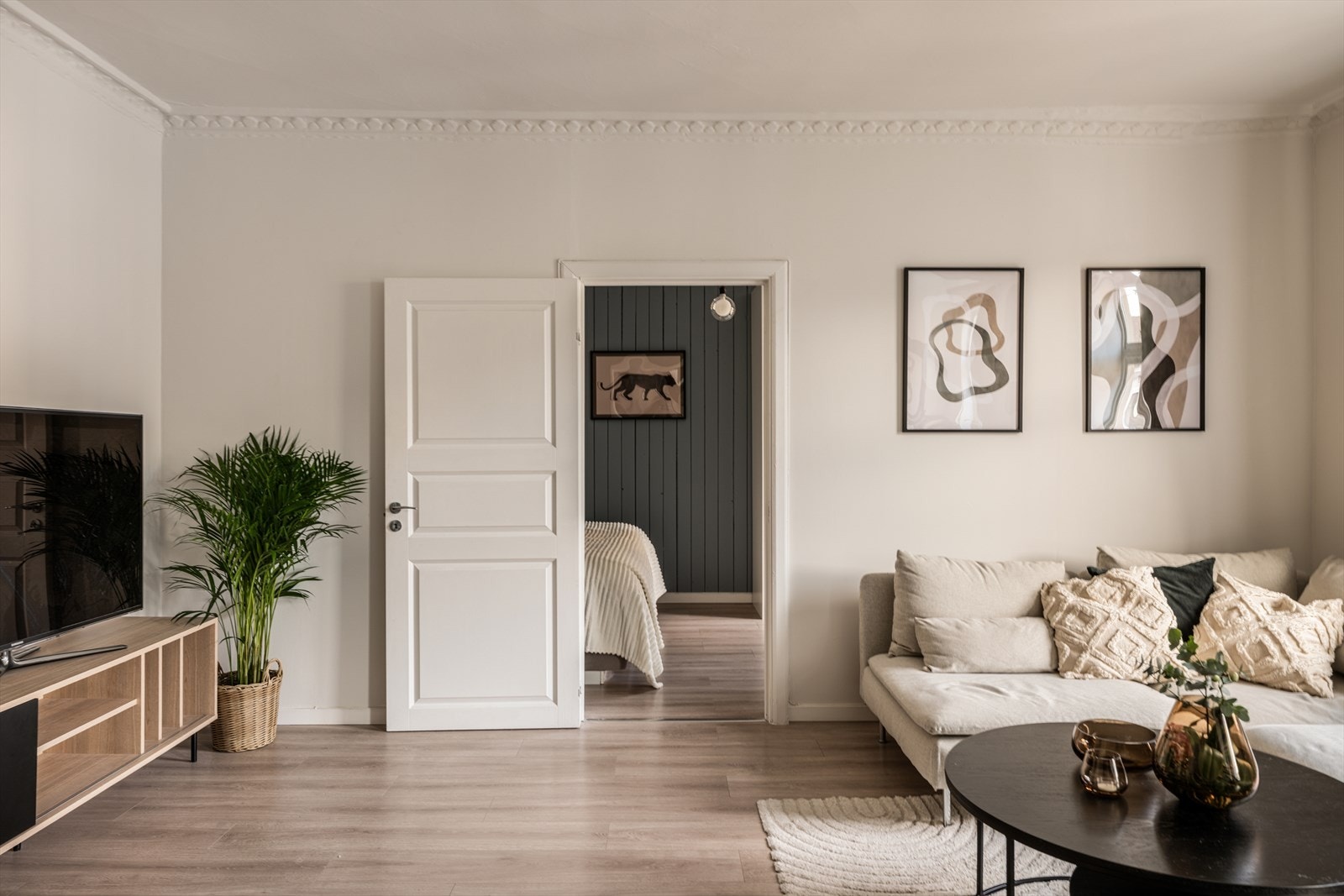 Hovedsoverommet ligger innenfor stuen i 4. etasje. Galleribilde