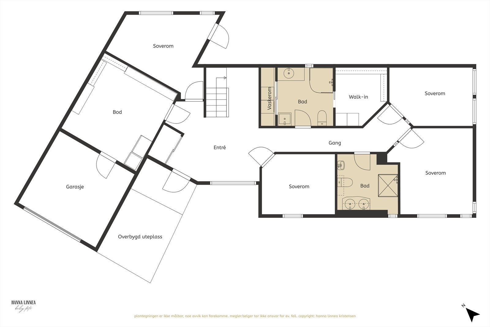 Plantegning 1. etasje Galleribilde
