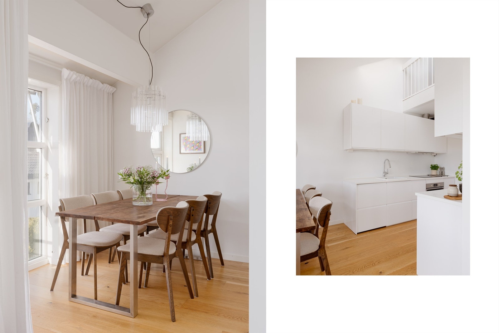 Kjøkkenet er holdt i en delvis åpen løsning mot stuen der du får en fin sone for matlagingen, samtidig som du har god kommunikasjon med gjestene. Galleribilde