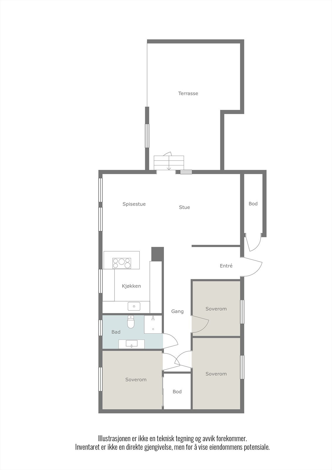 Plantegning 1.etg. Galleribilde