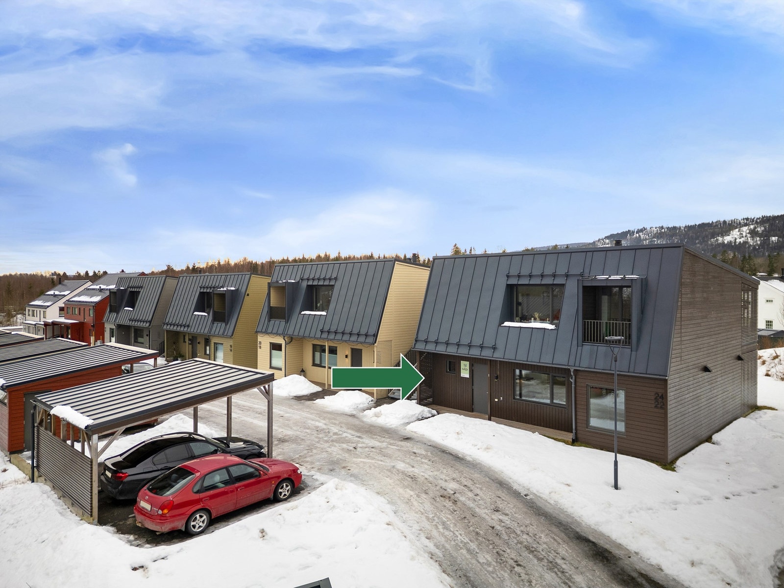 Leiligheten har tilgang til en egen bod på ca. 4 kvm i felles frittstående bodanlegg. Galleribilde