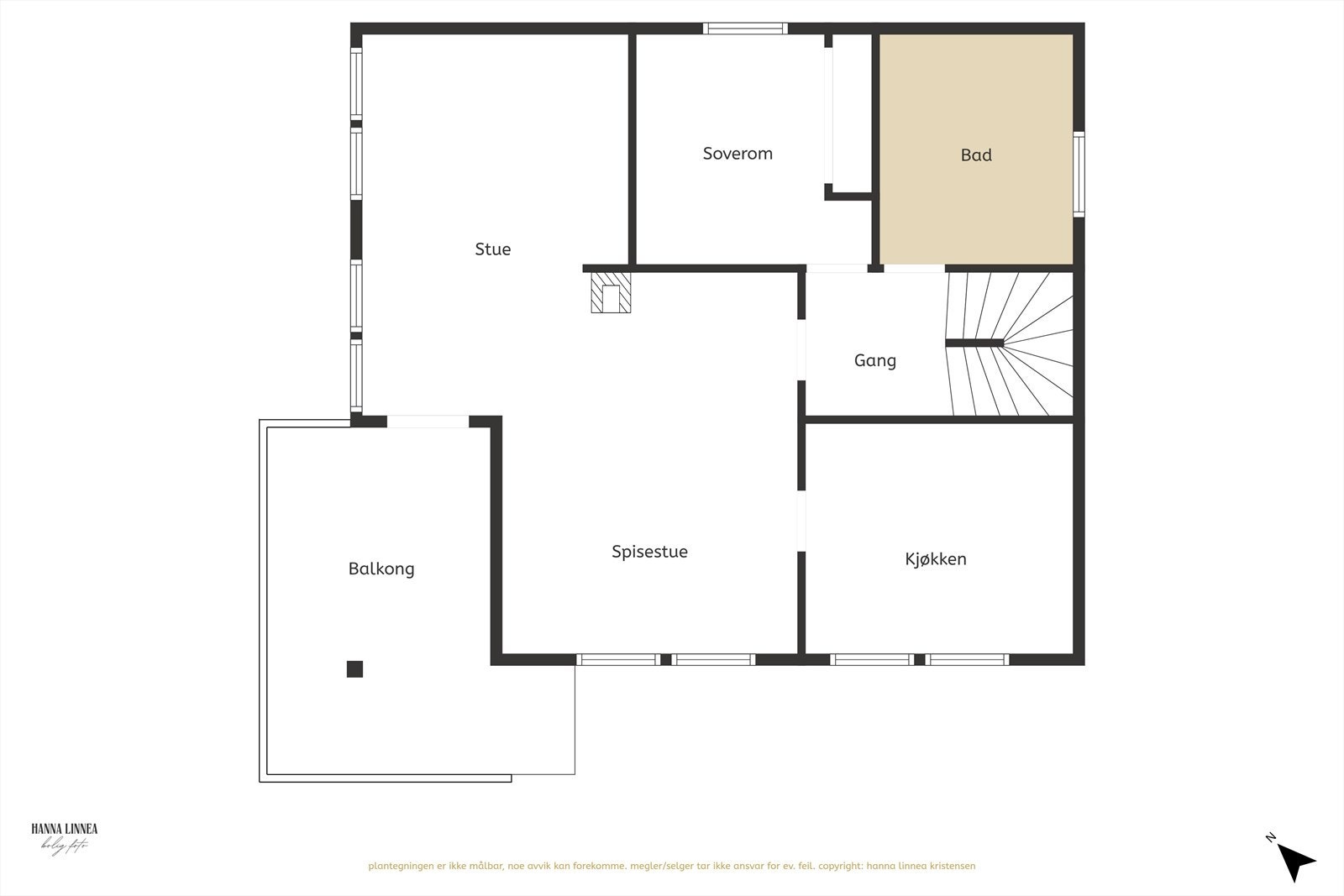 Plantegning 2. etasje Galleribilde